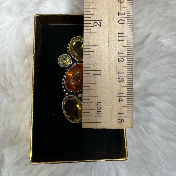 Add on Item - Amber Citrine 925 Ring size 8.5 - Picture 5 of 6